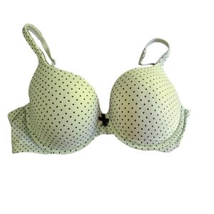 Victoria's Secret Light blue and black polka Dot Bra